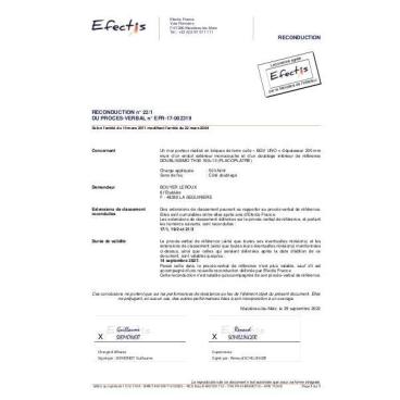 PV Feu bgv'uno ITE REI45 5t n°EFR17002319 ext 19-2