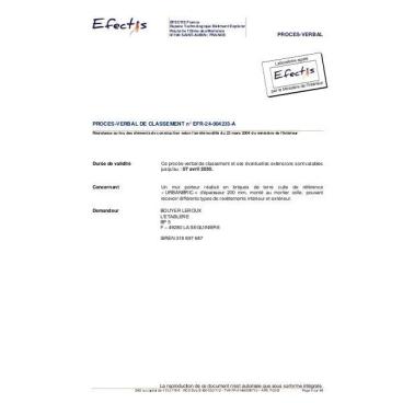 PV Feu urban'bric ITE n°EFR 24-004223A